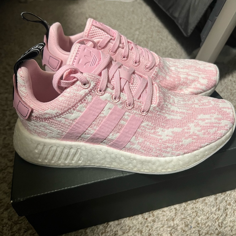 adidas NMD_R2 W in Wonder Pink and Core Black